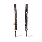 18k White Gold + 18k Rose Gold Diamond Earrings // New