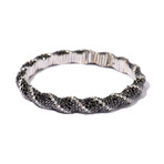 18k White Gold Black + White Diamond Bracelet I // 7" // New
