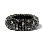 18k Black Gold + 18k White Gold Diamond Ring // New (Ring Size 6)