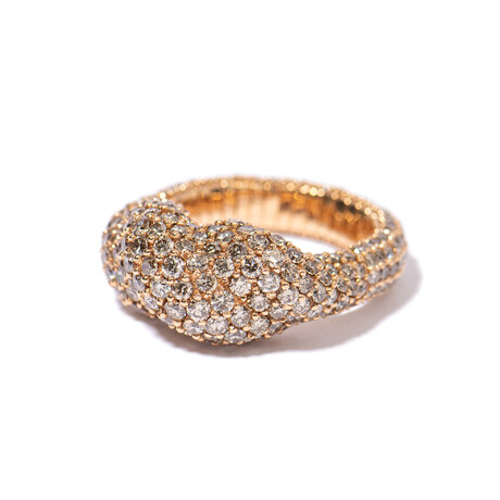 18k Rose Gold Diamond Ring // Ring Size 5.75 // New