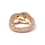 18k Rose Gold Diamond Ring // Ring Size 5.75 // New