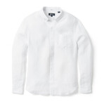 Linen Long Sleeve Tailored Shirt // White (M)