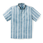 Molokai Stripe Short Sleeve Button Down Shirt // Majolica (L)