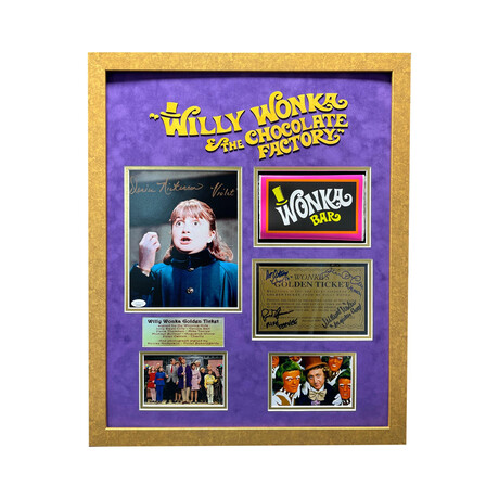 Signed Golden Ticket + Wonka Bar Collage // Willy Wonka Kids