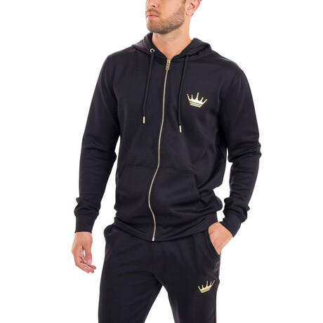 Perez Solid Hoodie // Black (XS)