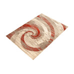 Cora // Ivory + Red Rug (5'7"L x 3'11"W)