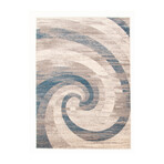 Cora // Ivory + Blue Rug (5'7"L x 3'11"W)