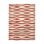 Neela // Ivory + Red Rug (5'7" x 3'11")