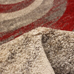 Cora // Ivory + Red Rug (5'7"L x 3'11"W)