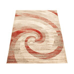 Cora // Ivory + Red Rug (5'7"L x 3'11"W)