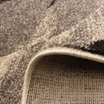 Cora // Ivory + Brown Rug (5'7"L x 3'11"W)