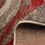Cora // Ivory + Red Rug (5'7"L x 3'11"W)