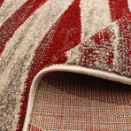 Neela // Ivory + Red Rug (5'7" x 3'11")