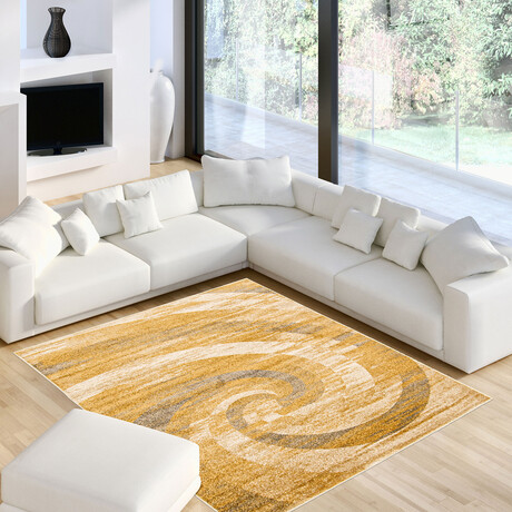 Cora // Ivory + Gold Rug (5'7"L x 3'11"W)