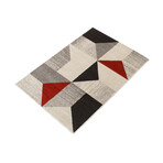 Harlow // Gray + Red (5'7"L x 3'11"W)