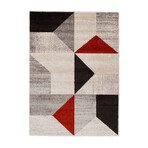 Harlow // Gray + Red (5'7"L x 3'11"W)