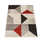 Harlow // Gray + Red (5'7"L x 3'11"W)