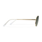 Unisex Ashia Polarized Sunglasses // Gold + Green