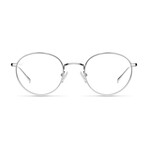 Unisex Yuda Blue Light Blocking Glasses // Silver