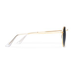 Unisex Yster Polarized Sunglasses // Gold + Dark Gray