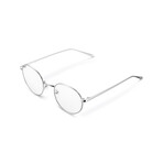 Unisex Yuda Blue Light Blocking Glasses // Silver