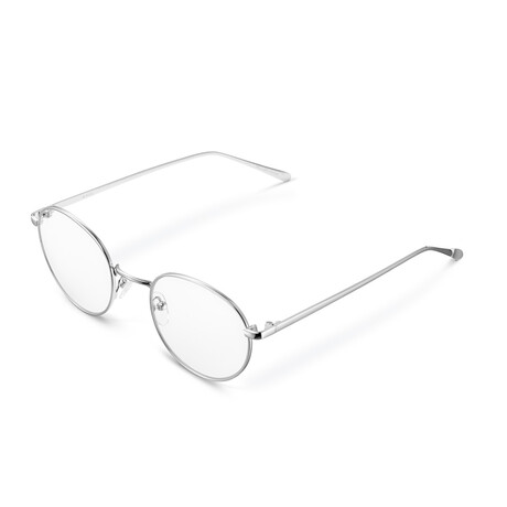 Unisex Yster Blue Light Blocking Glasses // Silver