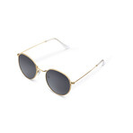 Unisex Yster Polarized Sunglasses // Gold + Dark Gray