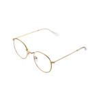 Unisex Yster Blue Light Blocking Glasses // Gold