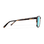 Unisex Banna Polarized Sunglasses // Havana + Sky Blue