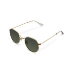 Unisex Yster Polarized Sunglasses // Gold + Green