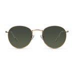 Unisex Yster Polarized Sunglasses // Gold + Green