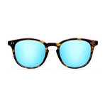 Unisex Banna Polarized Sunglasses // Havana + Sky Blue