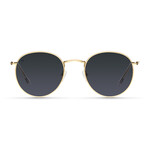 Unisex Yster Polarized Sunglasses // Gold + Dark Gray