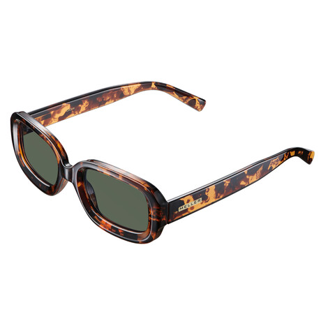 Unisex Dashi Polarized Sunglasses // Havana + Green