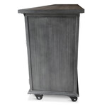 Industrial Bar Cart Console Mobile Storage Cabinet // Casters + Metal Frame