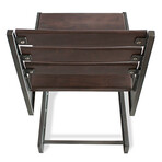 Zing Industrial Dining Chair // Rugged Steel Frame + Hardwood Seat // Set of 2