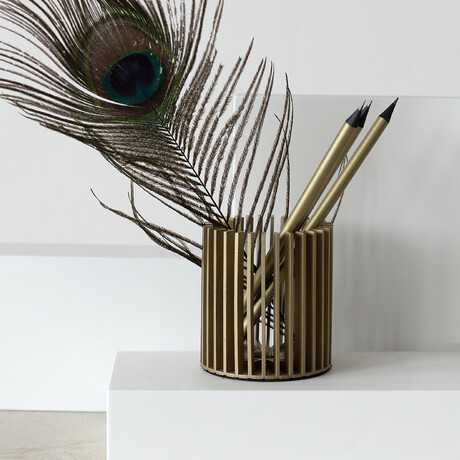 SUNRAY pencil holder (Satin Gold)