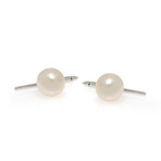 18k White Gold + Pearl CuffLinks // Store Display
