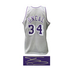 Shaquille O'Neal // Signed Los Angeles Lakers Platinum NBA Swingman Basketball Jersey