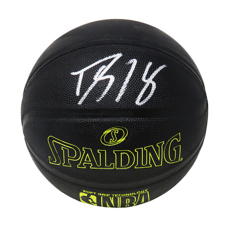 Dwight Howard // Signed Spalding NBA Basketball // Black + Yellow Lettering