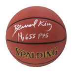 Bernard King // Signed Spalding NBA Basketball // With "19,655 Pts" Inscription
