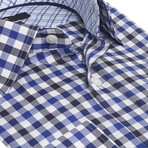 The Monroe Slim Fit Shirt // Navy + Blue (S)