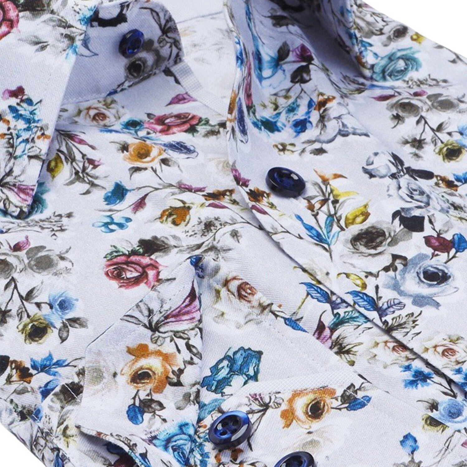 The Rosewood Print Contemporary Fit Shirt // Multicolor (XL) - Treffort ...