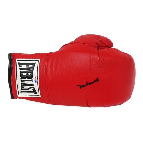 Muhammad Ali // Signed Everlast Right Hand 16 oz Glove // Red  // PSA/DNA Authenticated