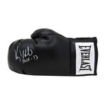 Virgil Hill // Signed Everlast Boxing Glove // Black // "HOF'13" Inscription