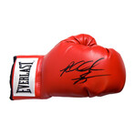 Riddick Bowe // Signed Everlast Boxing Glove // Red