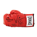 Vinny 'Paz' Pazienza // Signed Everlast Boxing Glove // Red // "The Pazmanian Devil, 5x" Inscription