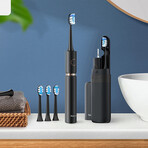 P11 // Black Electric Toothbrush + 8 Heads + Black Travel Case