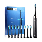 P80 // Black Electric Toothbrush + 8 Heads + Black Travel Case