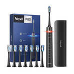 P80 // Black Electric Toothbrush + 8 Heads + Black Travel Case